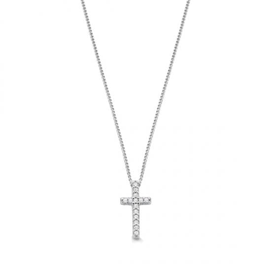 Colar de Prata Crucifixo 5mm